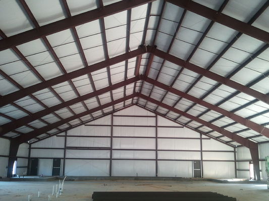 Telhado curvado da oficina da armação de aço grandes construções estruturais