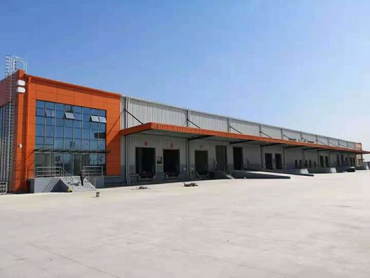 Portal Rigid Frame Factory Buildings Construction With High Strength Steel Structure Framework